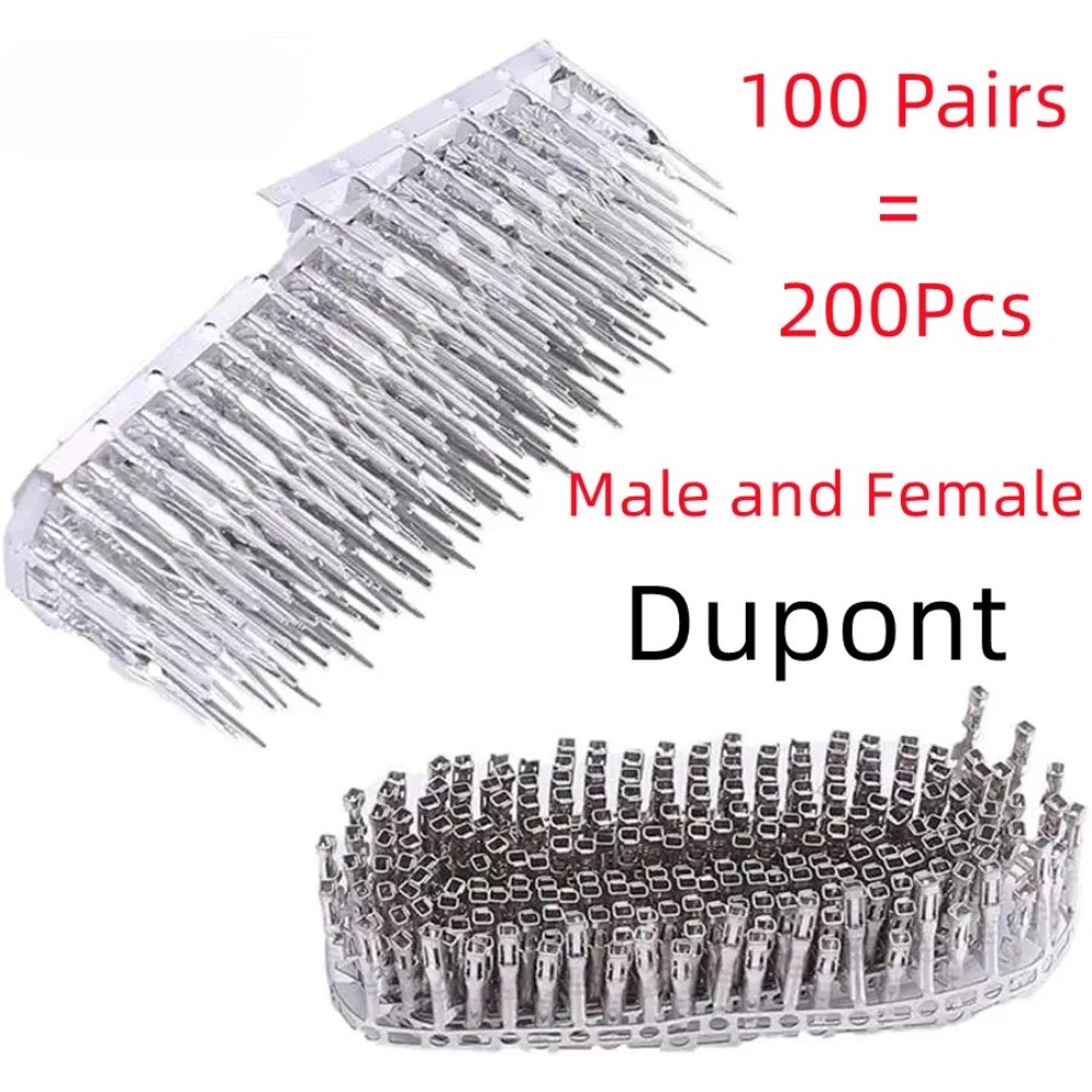 Jumper Wire Kit - 100Pairs Dupont Connector 2.54mm Jumper Wire