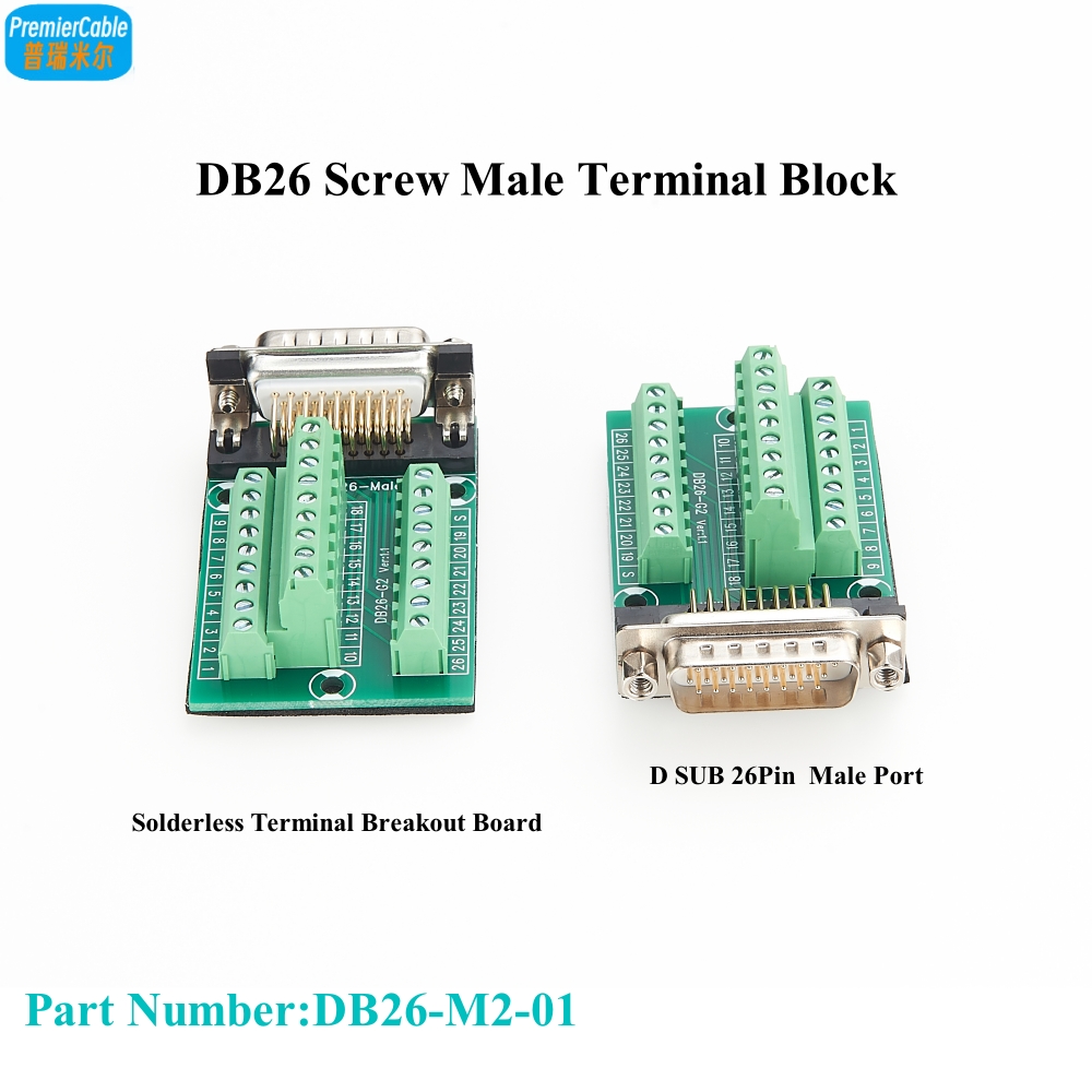 Screw Terminal Block - DB26 Male to Terminal Block Machining