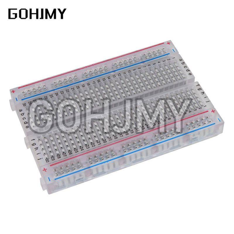 Breadboard 400 Point - 10pcs Transparent mini bread board /