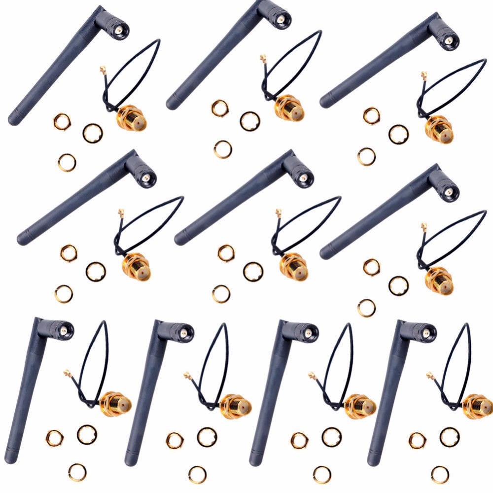 Antenna 2.4Ghz - 10pcs 2.4GHz 3DBI Wifi Antenna+Extended Cable