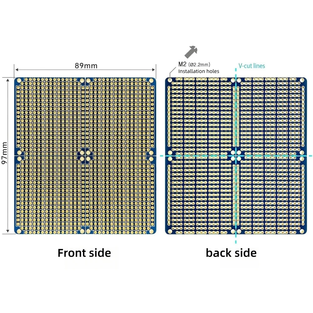 4-in-1 Snap PCB Board 89x97mm  - Perfboard review and price
