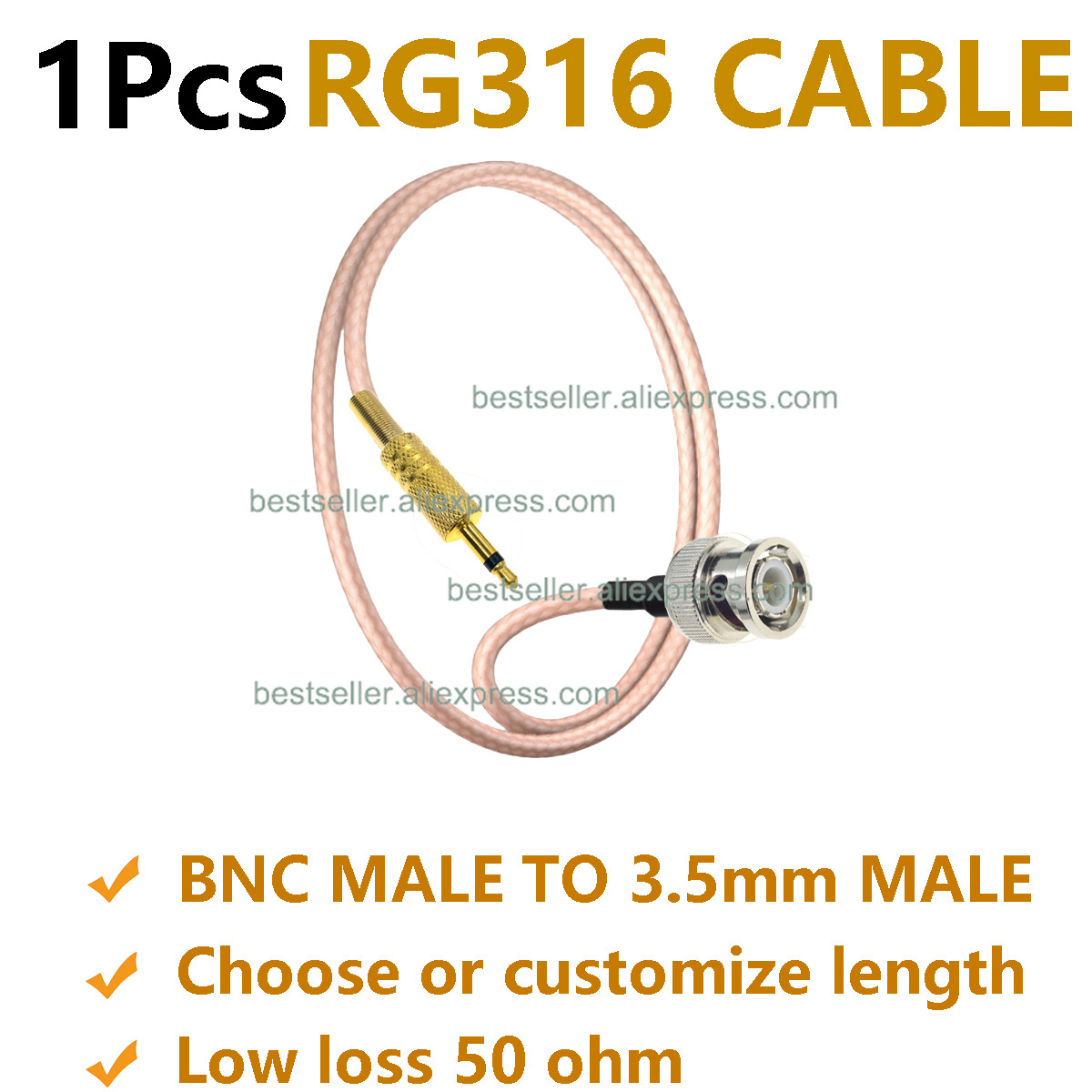 1Pcs RG316 BNC Male to 3.5mm M - Jumper Wire Kit review and price