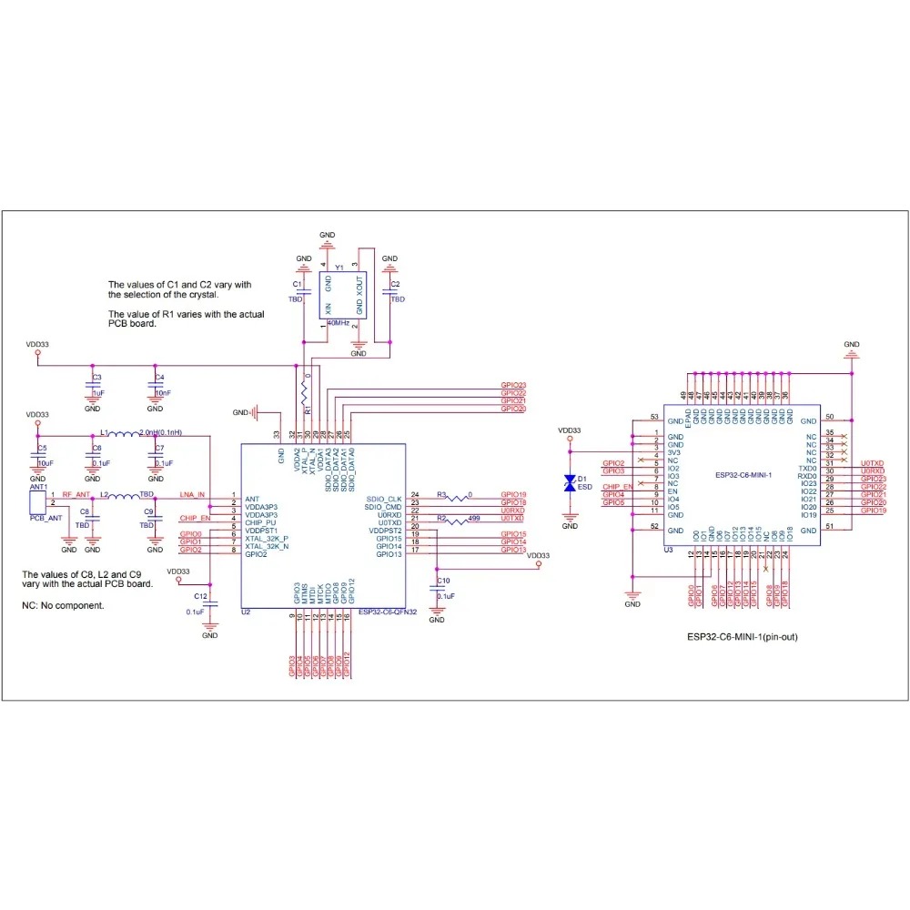 2-100PCS ESP32-C6-MINI-1U & 1  - Ipex Connector review and price