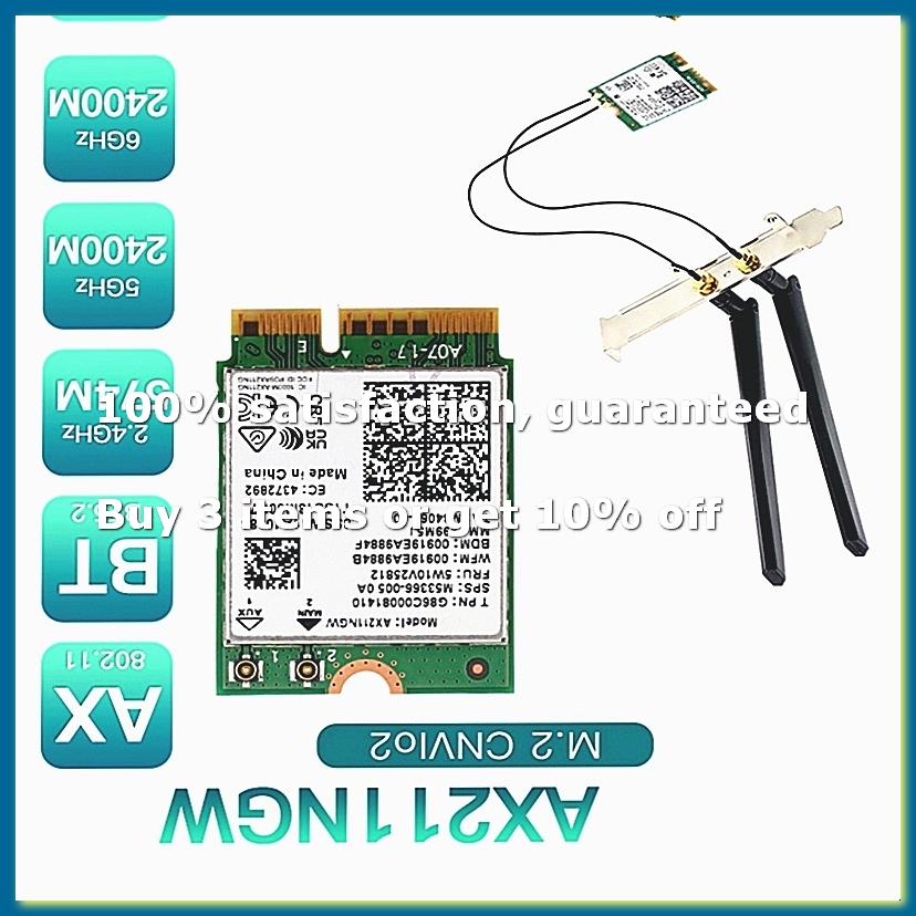 AX211NGW+Dual Antenna WiFi 6E  - Antenna 2.4Ghz review and price