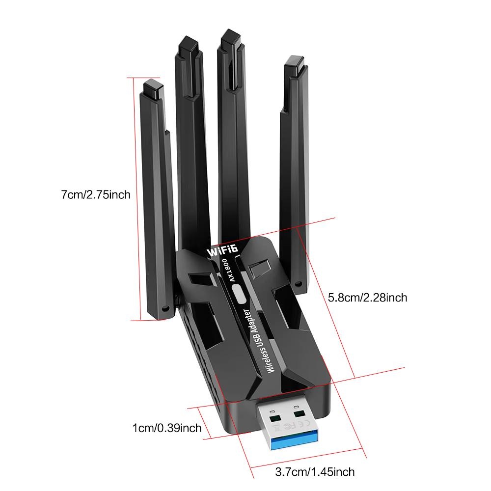 WiFi 6 USB Adapter 1800Mbps Du - Antenna 2.4Ghz review and price